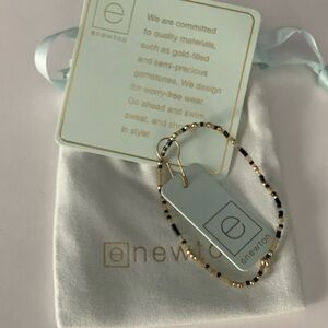 enewton Gold and Black Seed Bead Stretch Bracelet